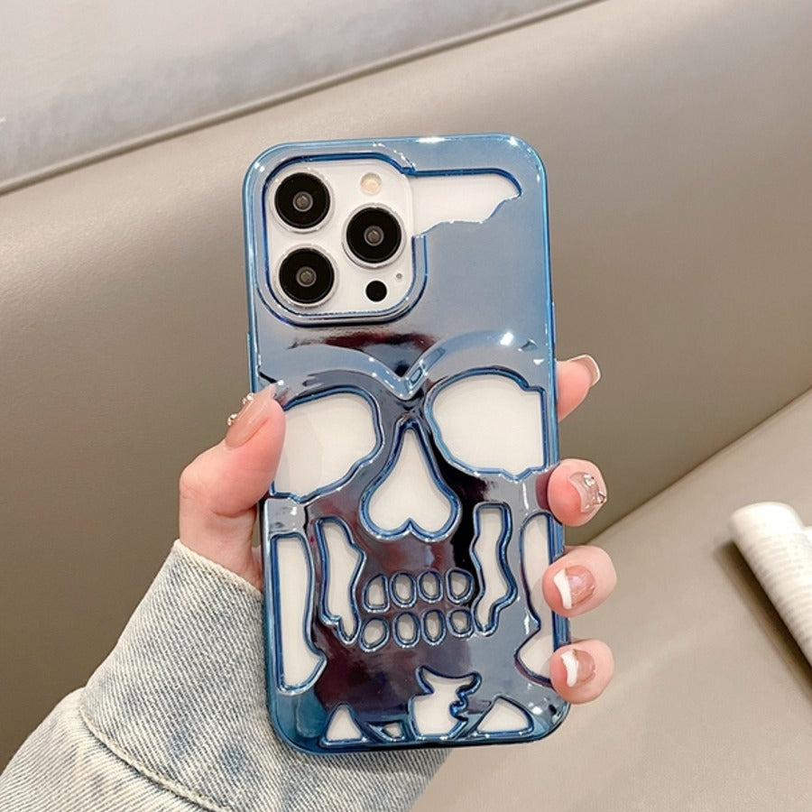 iPhone 14 Hollow Skull Design Case