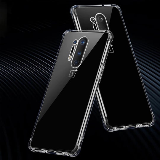 OnePlus Series (2 in 1 Combo) Anti-Knock TPU Transparent Cover + Camera Lens Protector