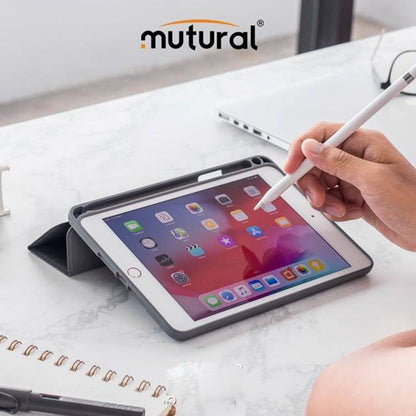 Mutural Lightweight Smart Flip Cover Stand with Pen Slot for iPad 10.5 inch