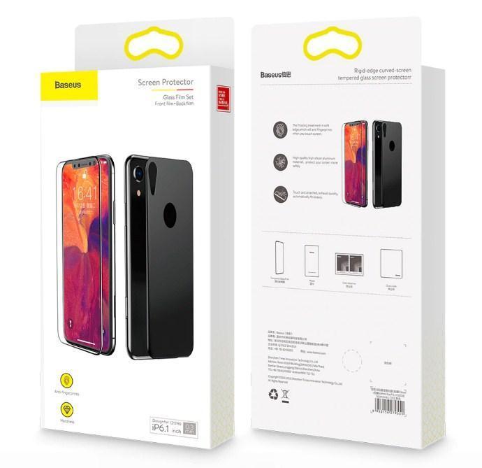 Baseus ® iPhone XR Ultra-thin Back Tempered Glass