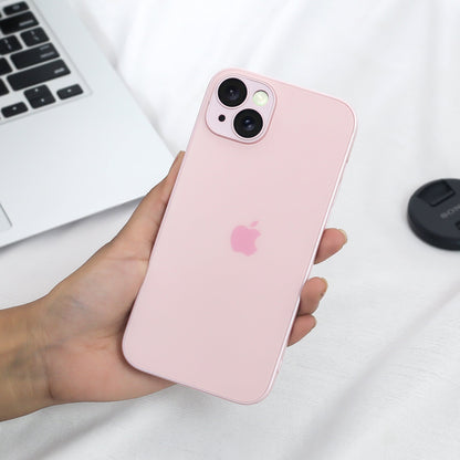 iPhone 15 Series Matte Glass Camera Lens Shell Case