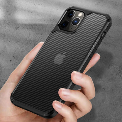 iPhone 12 Series Opaque Matte Carbon Fiber TPU Armor Case