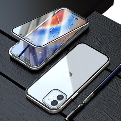 iPhone 12 Mini Electronic Auto-Fit (Front+ Back) Glass Magnetic Case