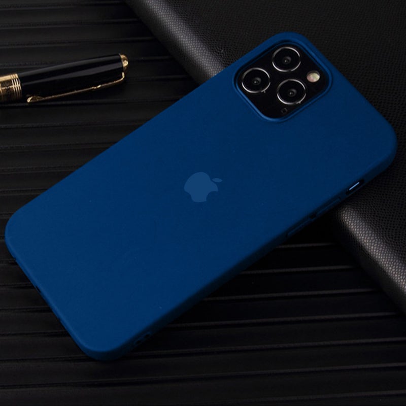 iPhone Series Liquid Silicone Logo Case With Tempered Glass