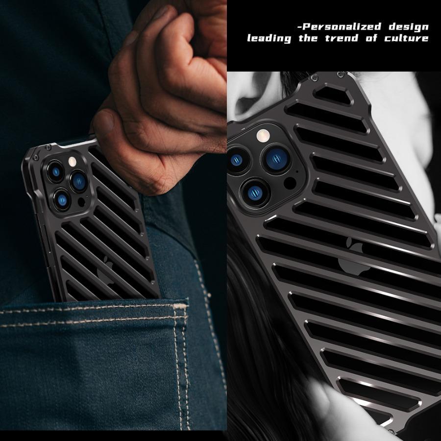 iPhone 13 Pro Max R-Just Aluminium Alloy Grill Case