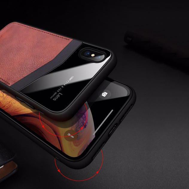 JOYROOM ® iPhone XS Max Leather Texture Polarized Lens Case