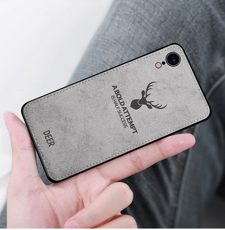 iPhone XR Deer Pattern Inspirational Soft Case (3-in-1 Combo)