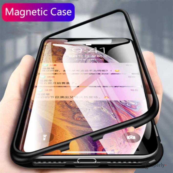 iPhone XS Max Electronic Auto-Fit Magnetic Transparent Glass Case