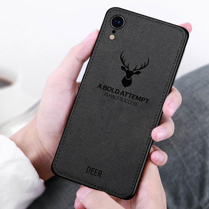 iPhone XR (3 in 1 Combo) Deer Case + Tempered Glass + Earphones