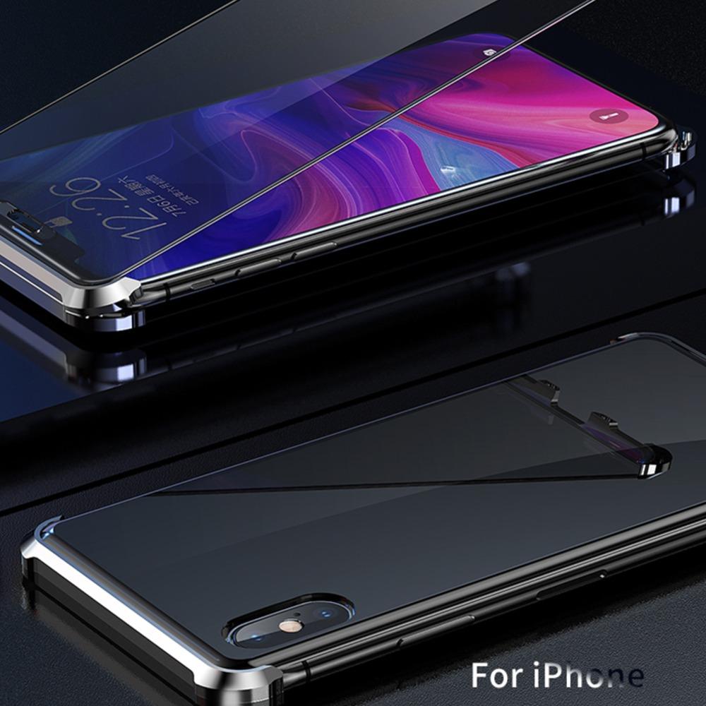 iPhone XR Frameless Auto-Fit (Front+ Back) Magnetic Glass Case