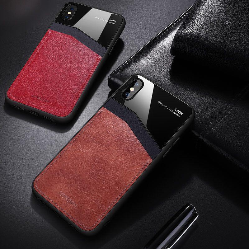 JOYROOM ® iPhone XS Max Leather Texture Polarized Lens Case