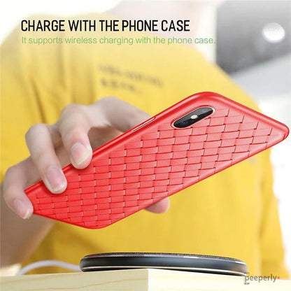 iPhone XS Max Ultra Thin Soft Grid Weaving Case