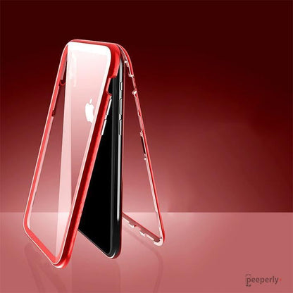 iPhone XS Max Electronic Auto-Fit Magnetic Transparent Glass Case