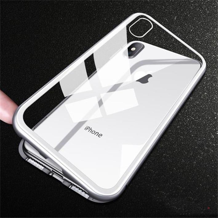 iPhone XS Max Electronic Auto-Fit Magnetic Transparent Glass Case