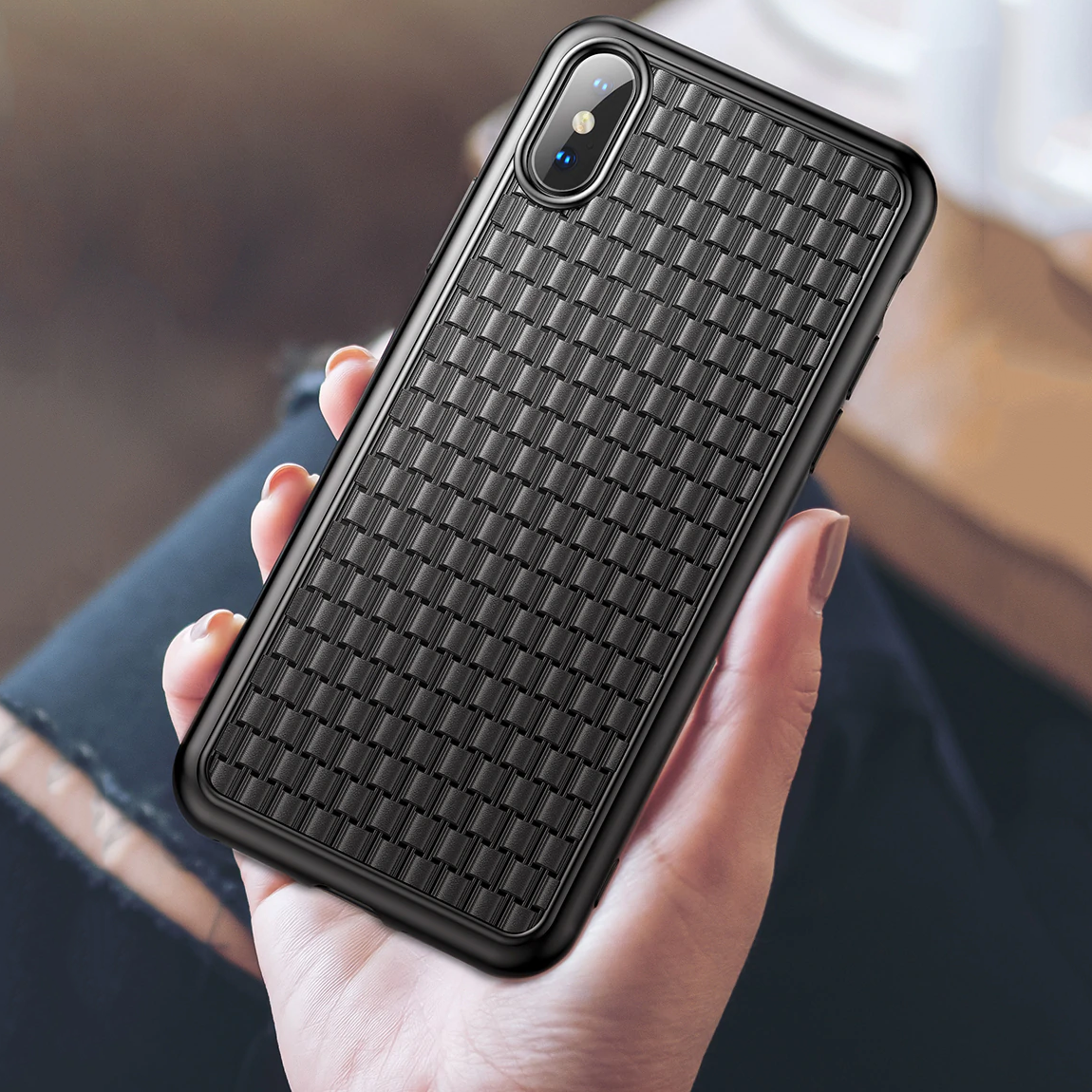 Baseus ® iPhone XS Max Knitted Breathing Soft Case