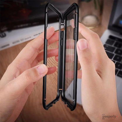 iPhone XS Max Electronic Auto-Fit Magnetic Transparent Glass Case