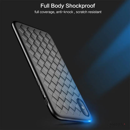 iPhone XS Max Ultra Thin Soft Grid Weaving Case