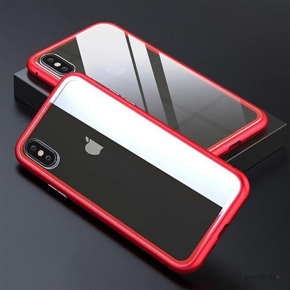 iPhone XS Max Electronic Auto-Fit Magnetic Transparent Glass Case