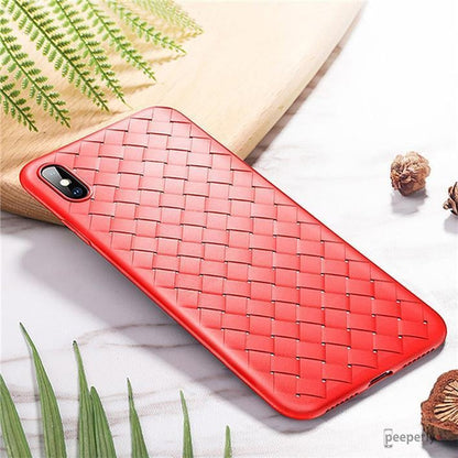 iPhone XS Max Ultra Thin Soft Grid Weaving Case