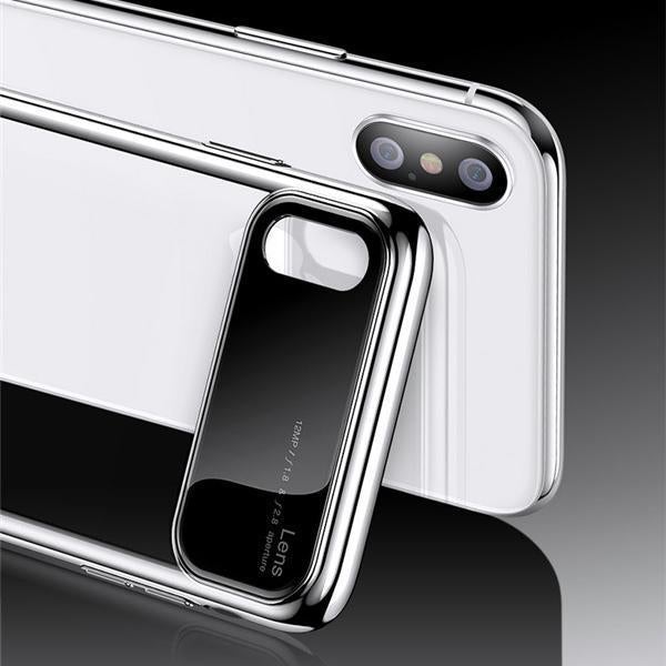 TOTU ® iPhone XS Polarized Lens Mirror Transparent Hard Case