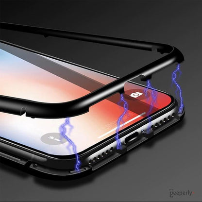 iPhone XS Max Electronic Auto-Fit Magnetic Transparent Glass Case