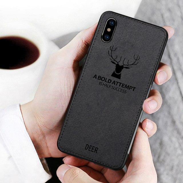 iPhone XS Max Deer Pattern Inspirational Soft Case