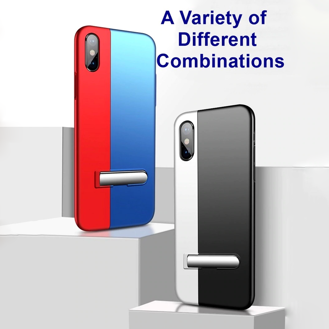 iPhone X Auto-Fit Magnetic Colour Contrast Kickstand Case