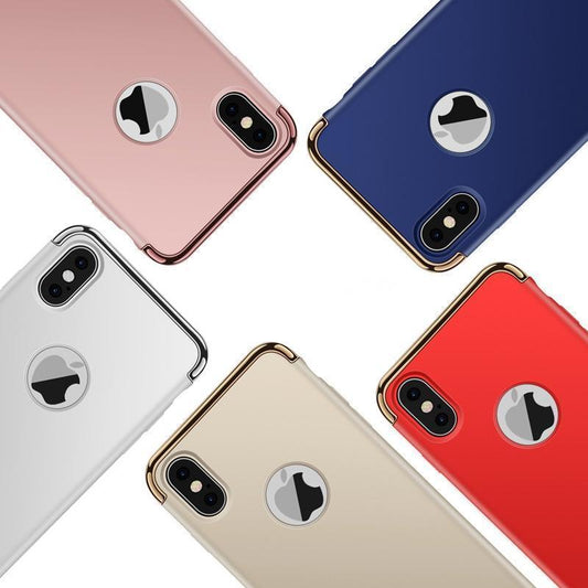 iPhone XS Metal Plating Hard Matte Back Case