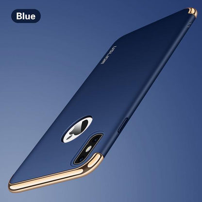 iPhone XS Metal Plating Hard Matte Back Case