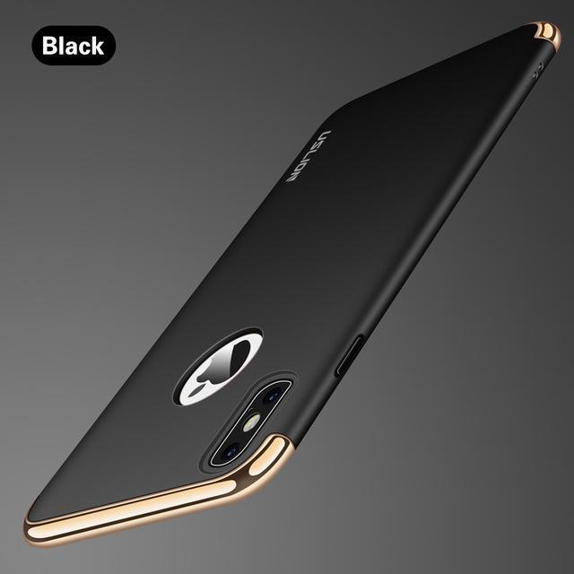 iPhone XS Metal Plating Hard Matte Back Case