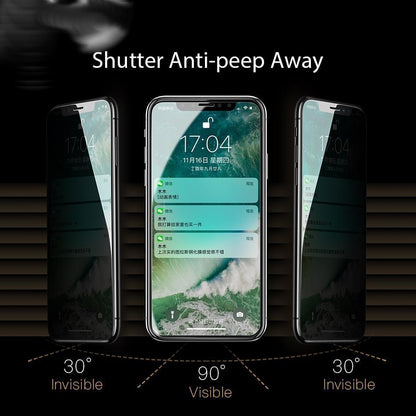 iPhone X Privacy Tempered Glass Screen Protector [Anti-Spy Glass]