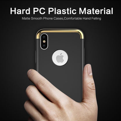 iPhone XS Metal Plating Hard Matte Back Case