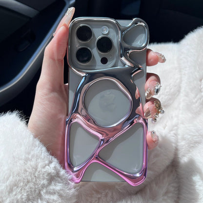 Luxury Minimal Aura Metal Phone Case for iPhone