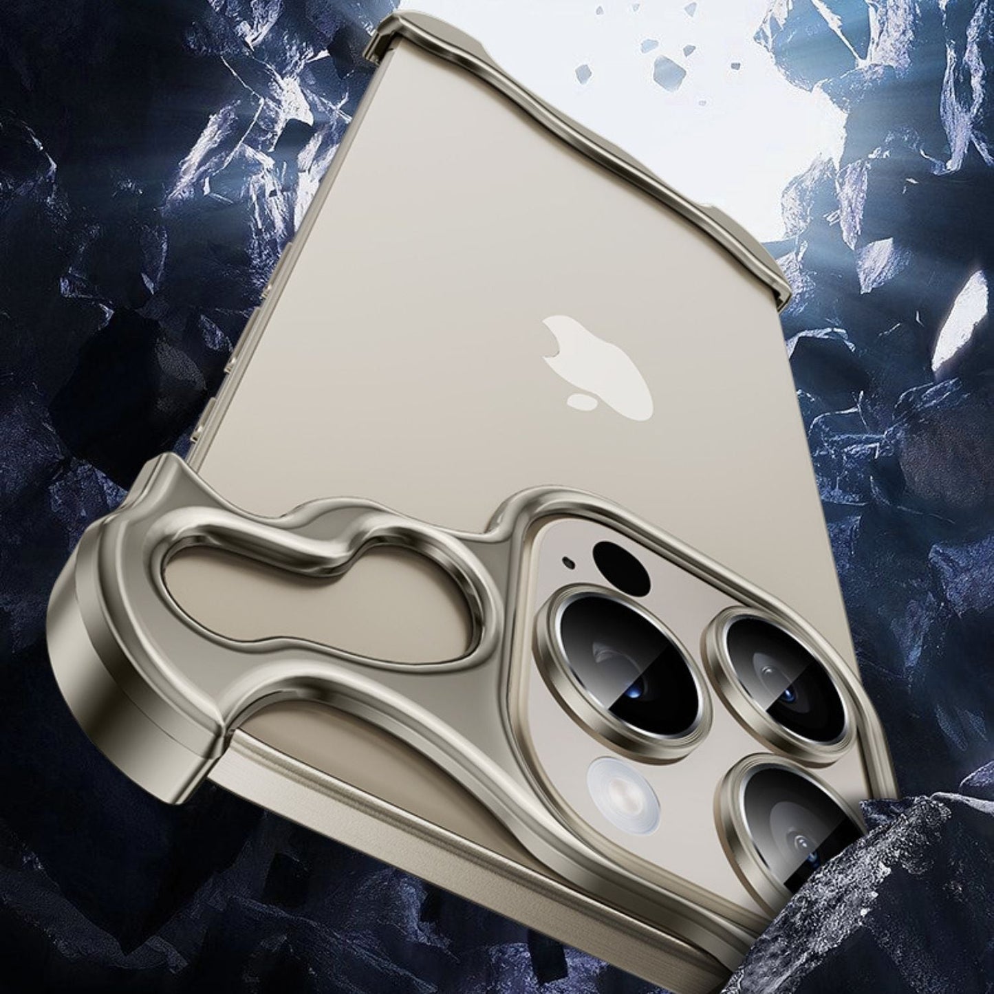 Luxury Minimal Metal Titanium Bumper Case for iPhone