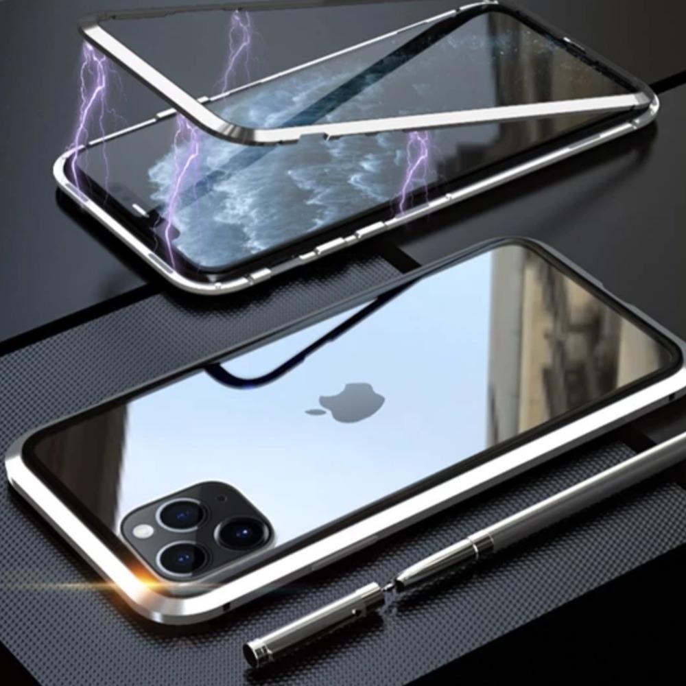 New Electronic Auto-Fit Magnetic Glass Case for iPhone