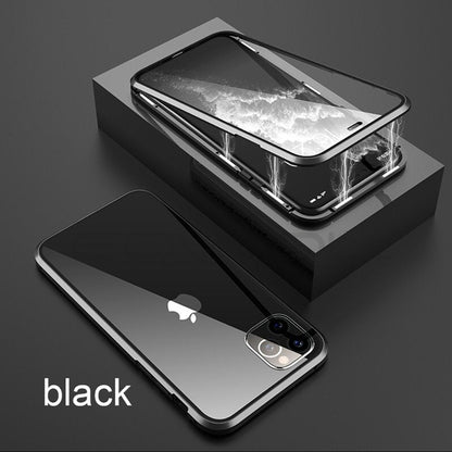 iPhone 11 Series Electronic Auto-Fit (Front+ Back) Glass Magnetic Case