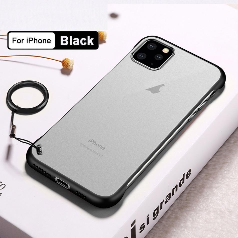 iPhone 11 Series (3 in 1 Combo) Frameless Transparent Case + Tempered Glass + Camera Lens Guard