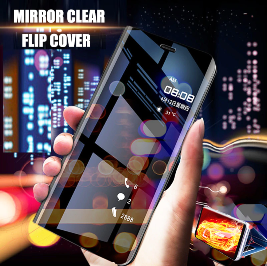 iPhone 11 Pro Max Mirror Clear View Flip Case [Non Sensor Working]