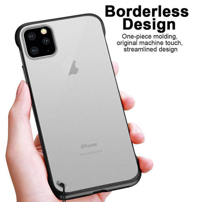 iPhone 11 Series (3 in 1 Combo) Frameless Transparent Case + Tempered Glass + Camera Lens Guard