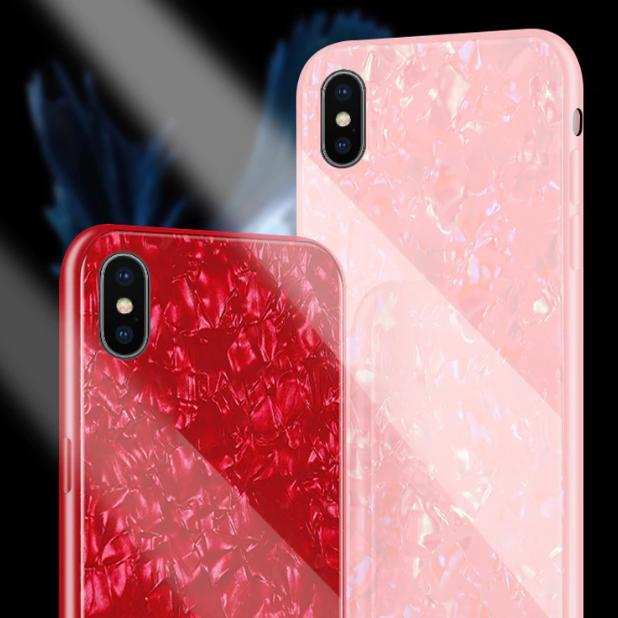 iPhone X Dream Shell Series Textured Marble Case