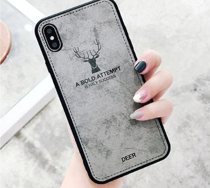 iPhone X Deer Pattern Inspirational Soft Case