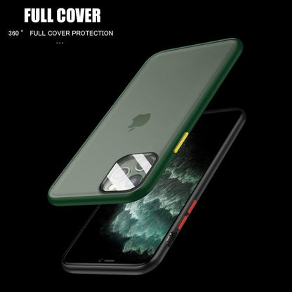 iPhone 11 Series Shockproof Matte Case With Camera Lens Guard