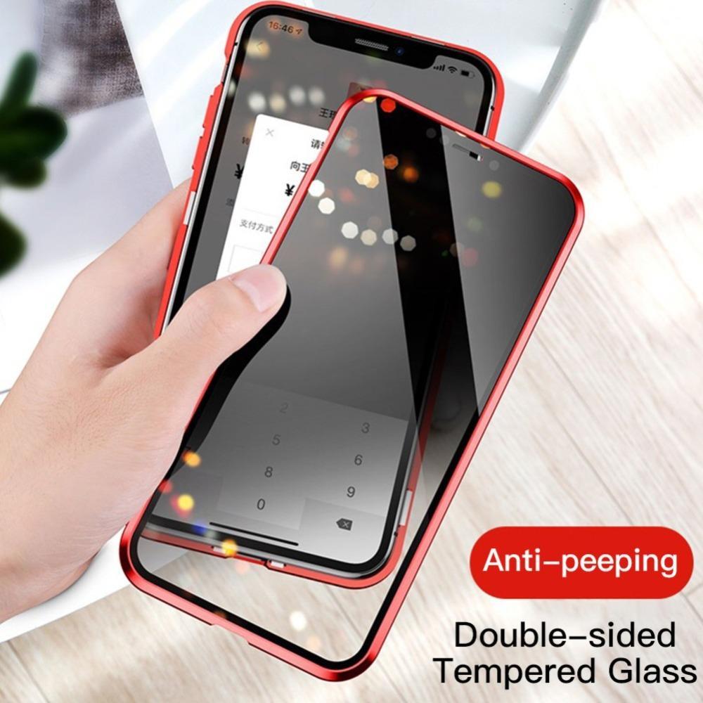 iPhone X Auto-Fit (Front+ Back) Anti Spy Glass Magnetic Case