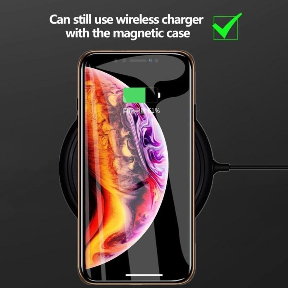 iPhone X Auto-Fit (Front+ Back) Anti Spy Glass Magnetic Case