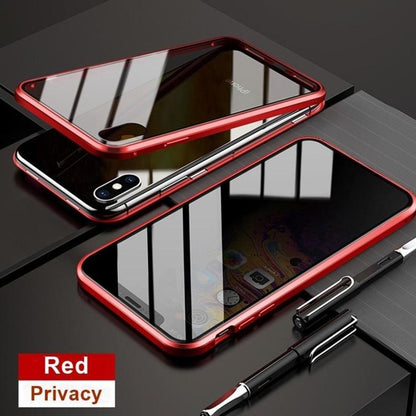 iPhone XS Auto-Fit (Front+ Back) Anti Spy Glass Magnetic Case