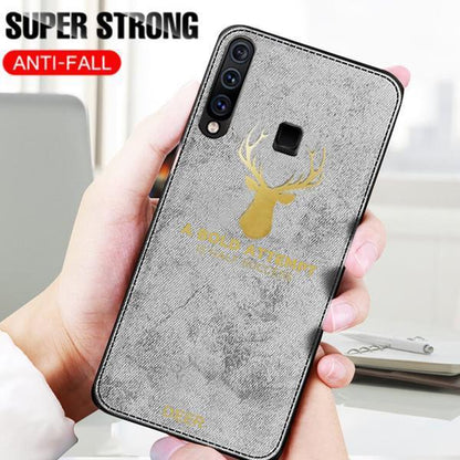 Galaxy M40 Luxury Gold Textured Deer Pattern Soft Case