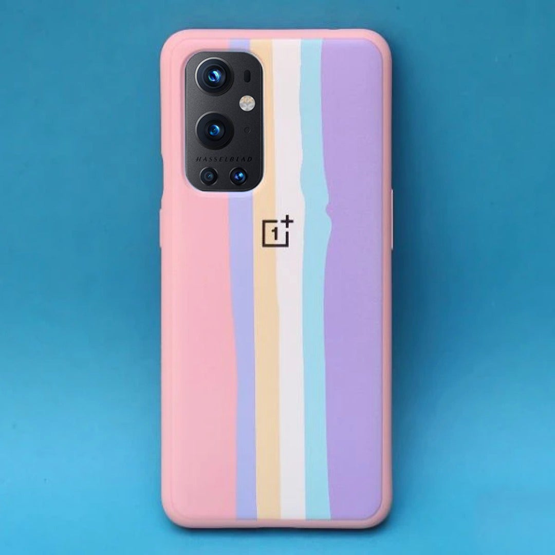 OnePlus 9 Rainbow Liquid Silicone Logo Case