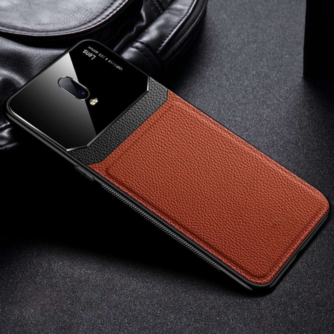 OnePlus 7 Sleek Slim Leather Glass Case