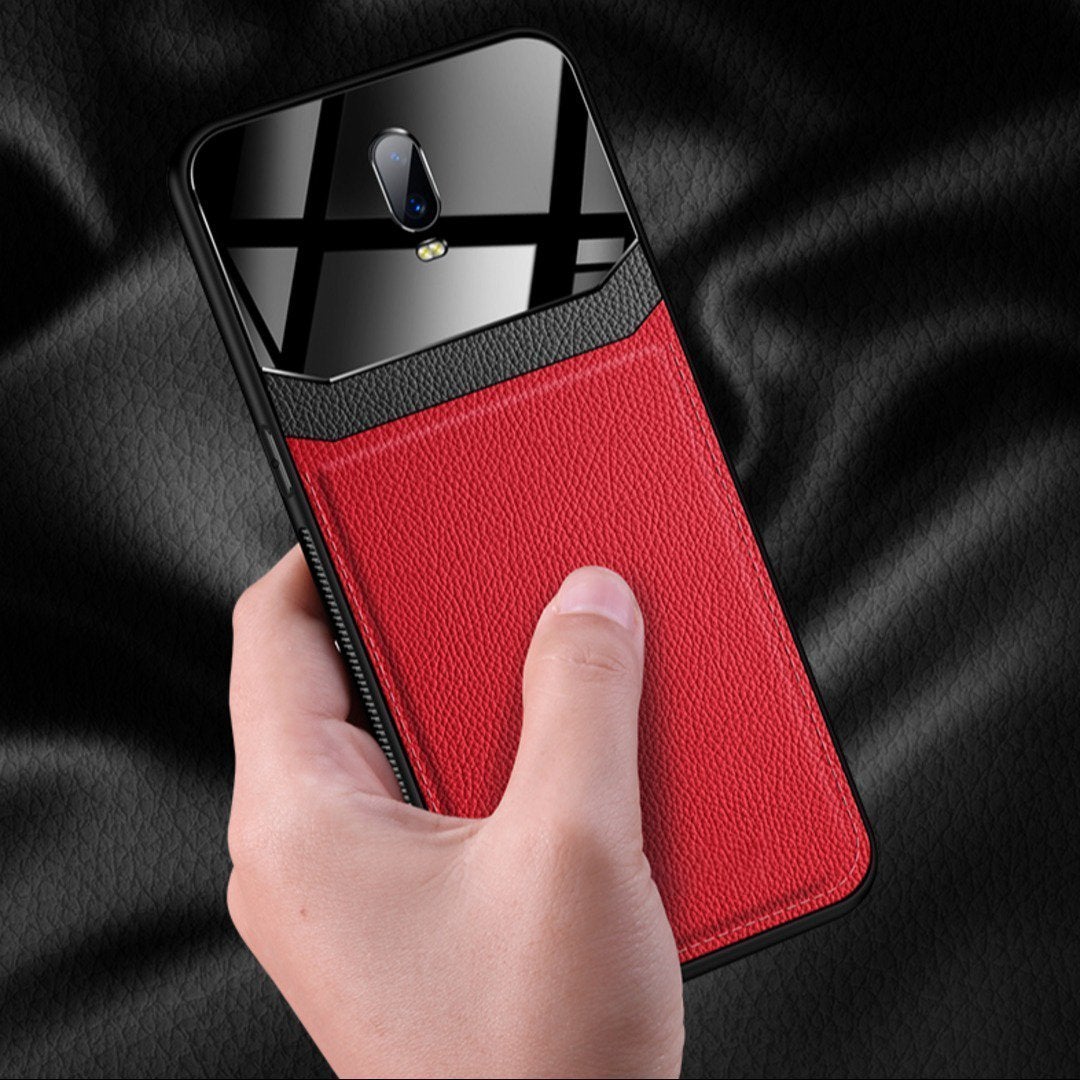 OnePlus 7 Sleek Slim Leather Glass Case