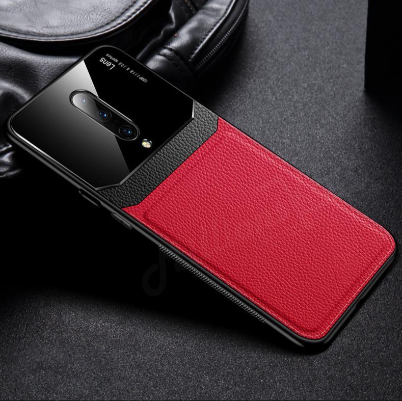 OnePlus 7T Pro Sleek Slim Leather Glass Case